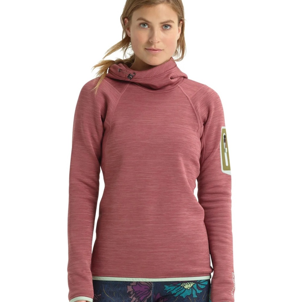 BURTON AK TURBINE PULLOVER HOODIE - ROSE BROWN HEATHER